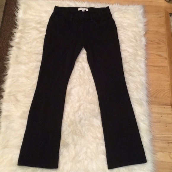 Ann Taylor LOFT Black Stretchy Trouser Career Pockets Lounge Size 4 Work Pants - Picture 1 of 8